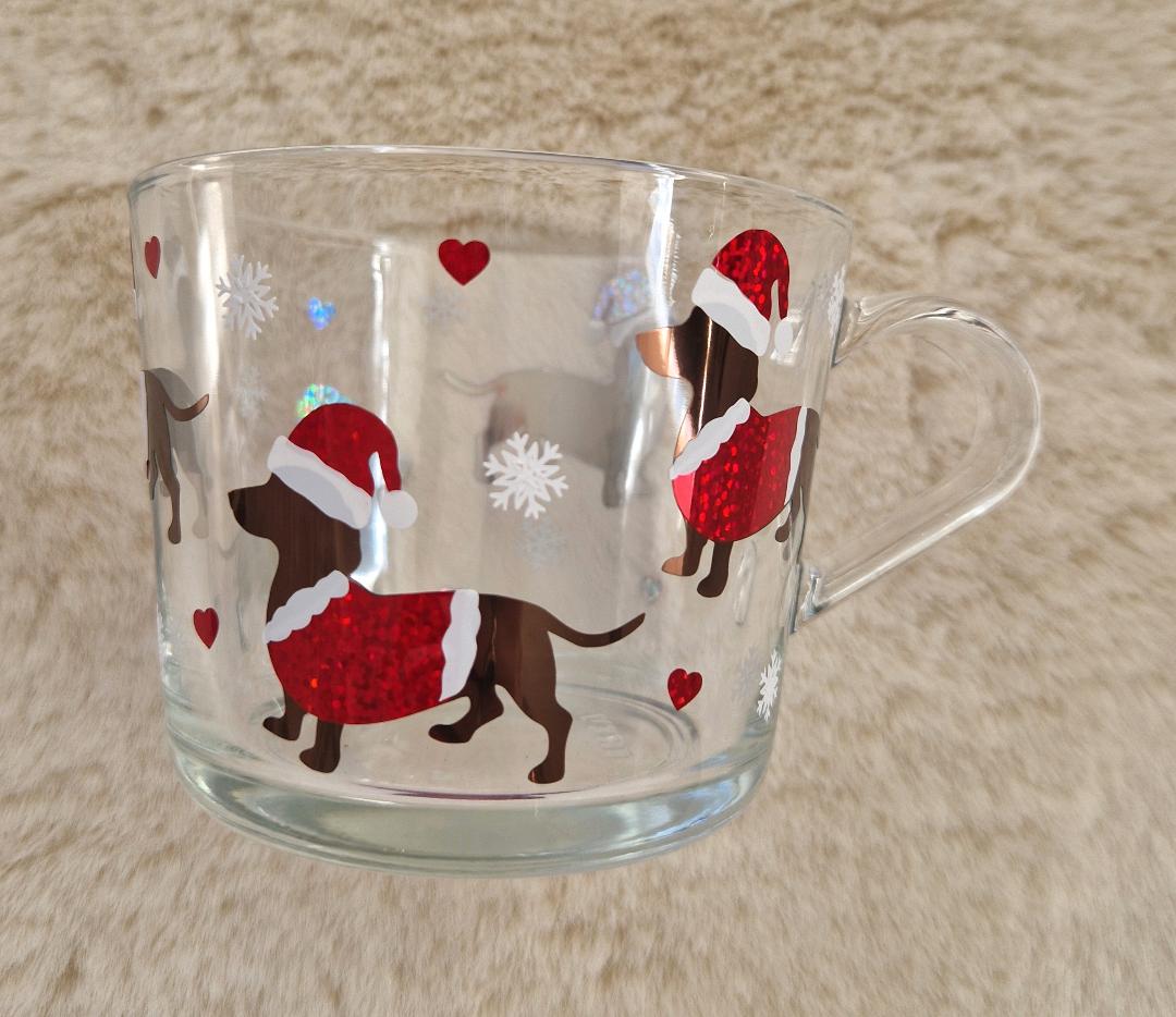 Santa Paws Glass Mug