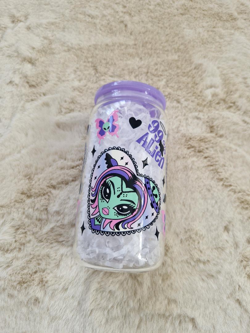 99% Alien 16oz Glass Cup