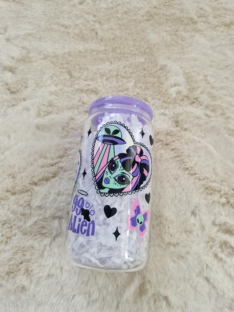 99% Alien 16oz Glass Cup