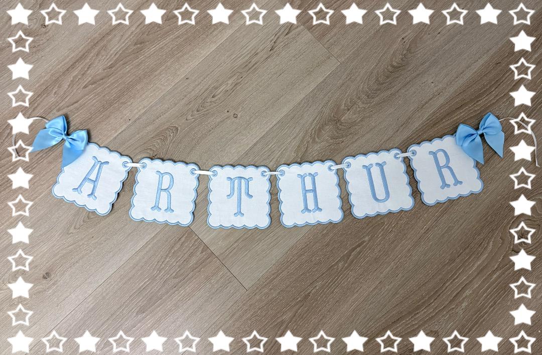 Baby name bunting