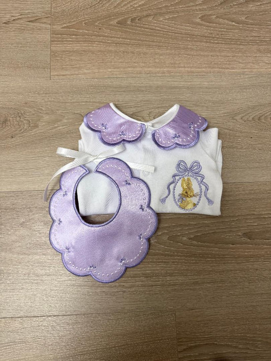 Rabbit Sleepsuit & Matching Bib Set