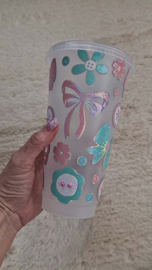 Bows & Buttons 24oz Cold Cup