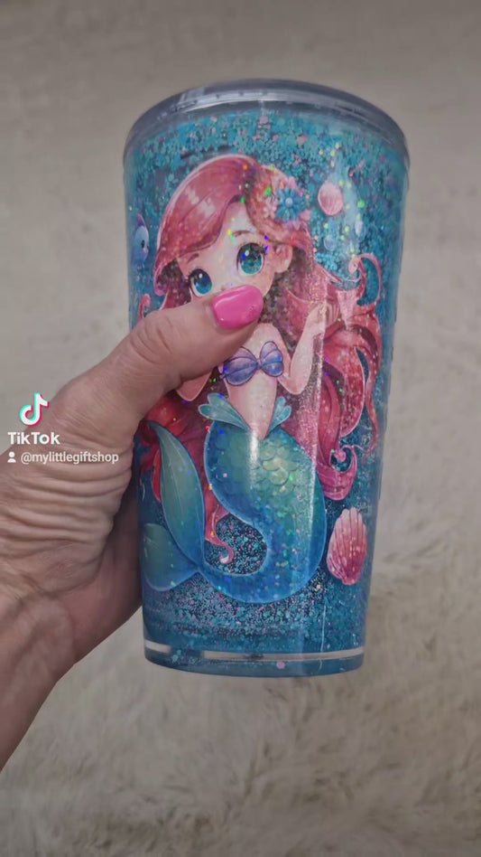 Mermaid Vibes Snowglobe Tumbler