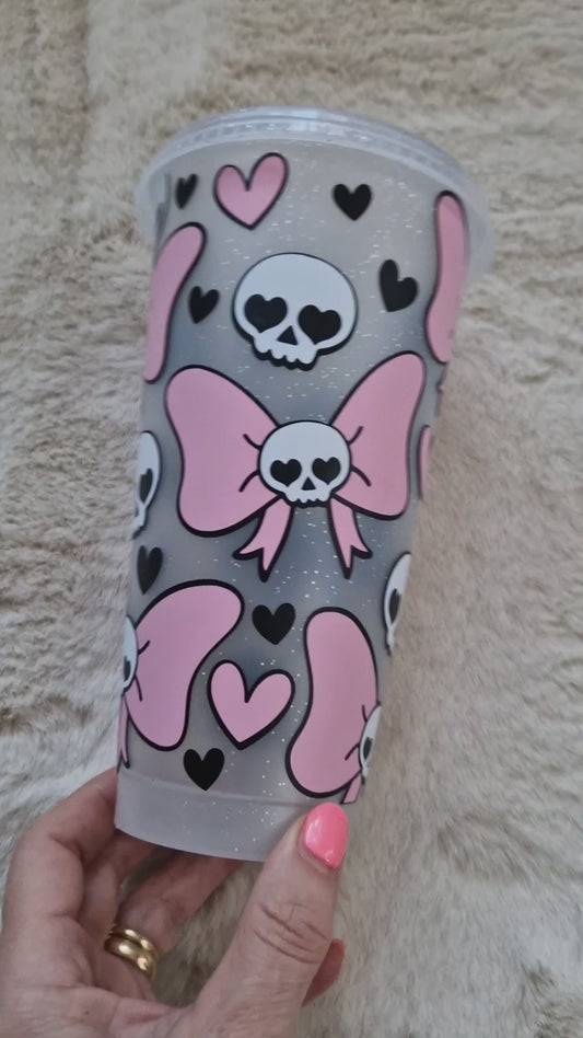 Skull Bow 24oz Cold Cup