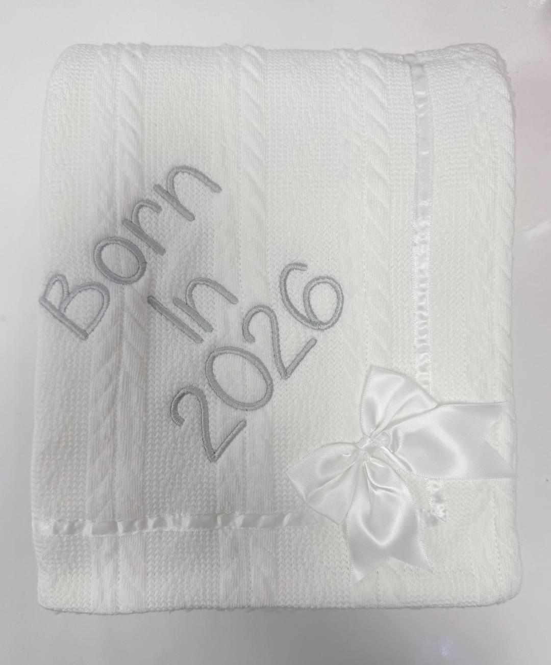 Born in 2026 / Personalised Blanket
